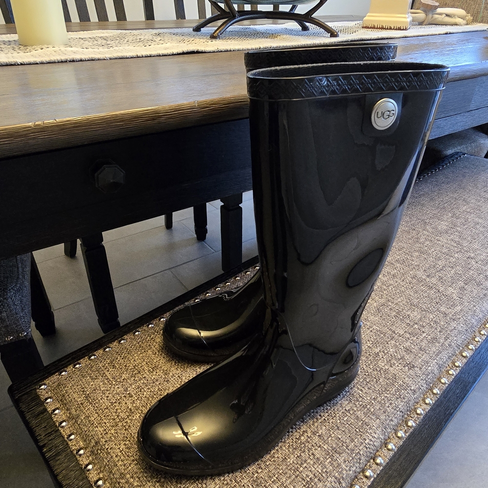 UGG SIENNA Black Rain Boots